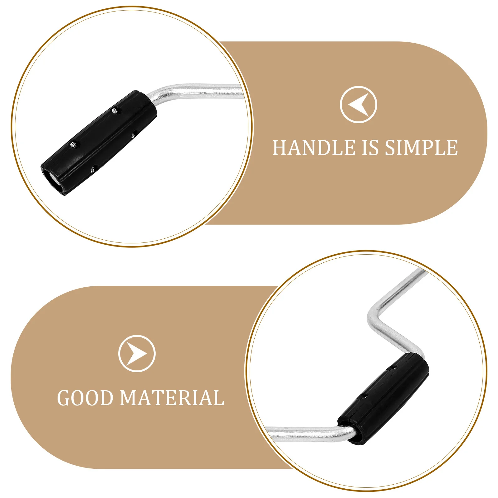 

Horizontal Support Jack Handle Replacement Durable Iron for Rv Trailer Vehicles Compatible with Automotive Jack Accessories