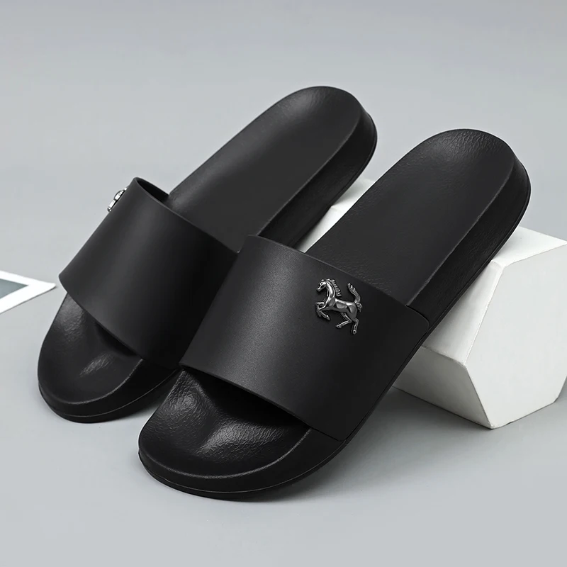 Men's Slide Sandals Comfortable Soft Non-Slip Slippers Outdoor Indoor Bathroom Beach Shoes Quick-Dry EVA Platform Lightweight