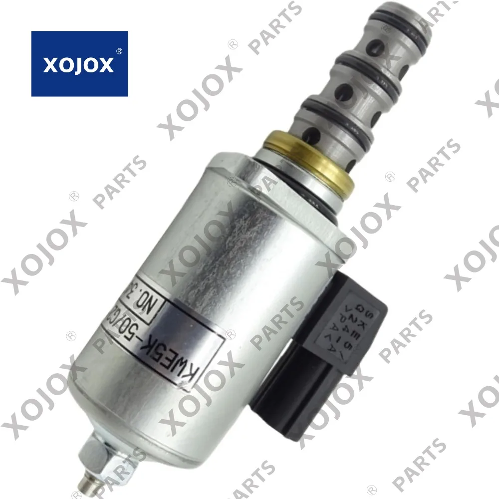 

XOJOX KWE5K-50-G24DB50 Электромагнитный клапан 24 В Электромагнитный клапан гидравлического насоса, совместимый с экскаватором Kobelco SK200-8 SK170-8 SK210-