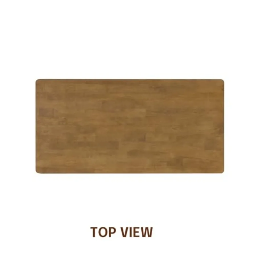 NTC Mingle Desk 47 Inch Modern Design Rectangular Dinner Table for Dining Room Living Room Furniture Effortless Assembly - Teak