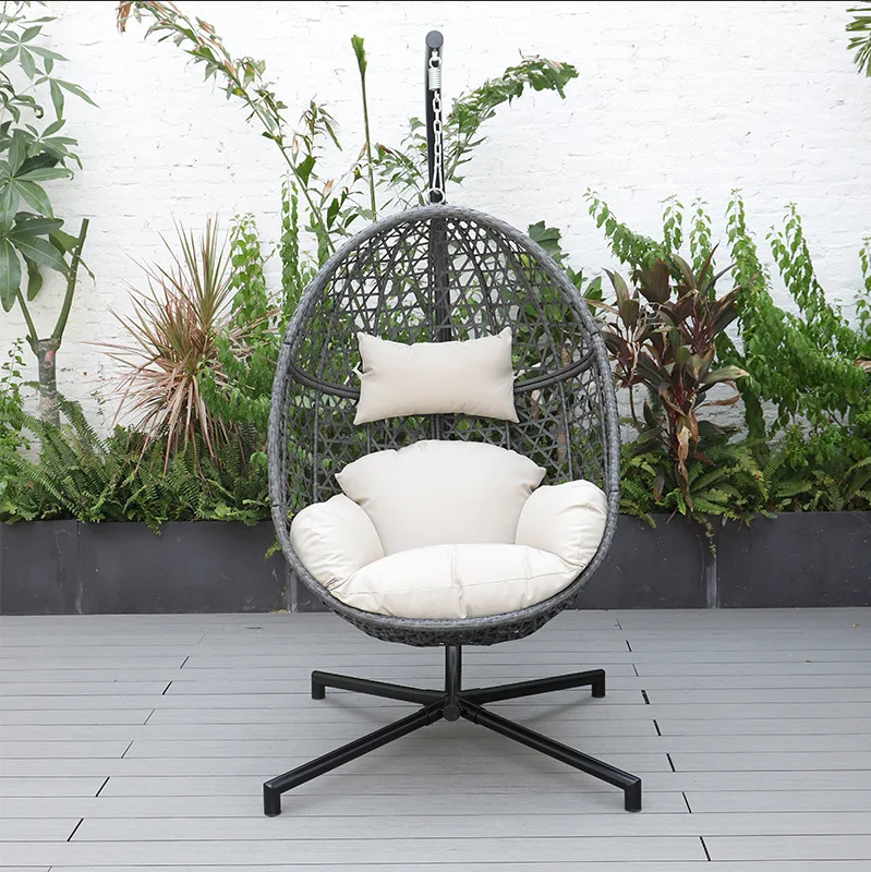 كرسي معلق من الخيزران للاستخدام الخارجي الحديث، شرفة منزلية، فناء، سلة معلقة، حديقة قابلة للطي