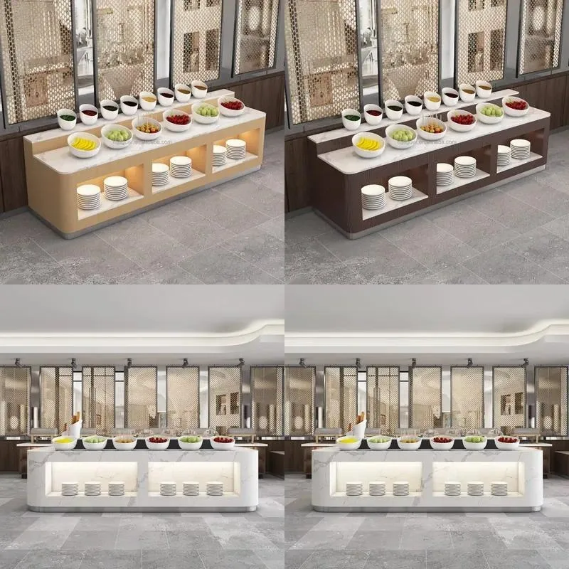 Modern Wood Pastry Display Cabinet for Breakfast Buffet Cafe Hotel Restaurant Commercial Use Durable Design