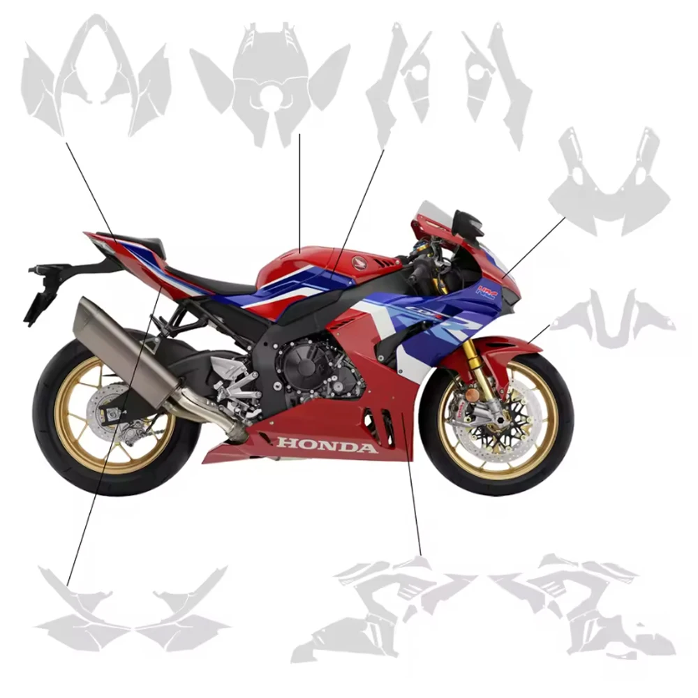 For HONDA CBR1000RR R Motorcycle PPF TPU Paint Protection Film CBR 1000RR R Anti-Scratch Fairing Transparent Protection Film