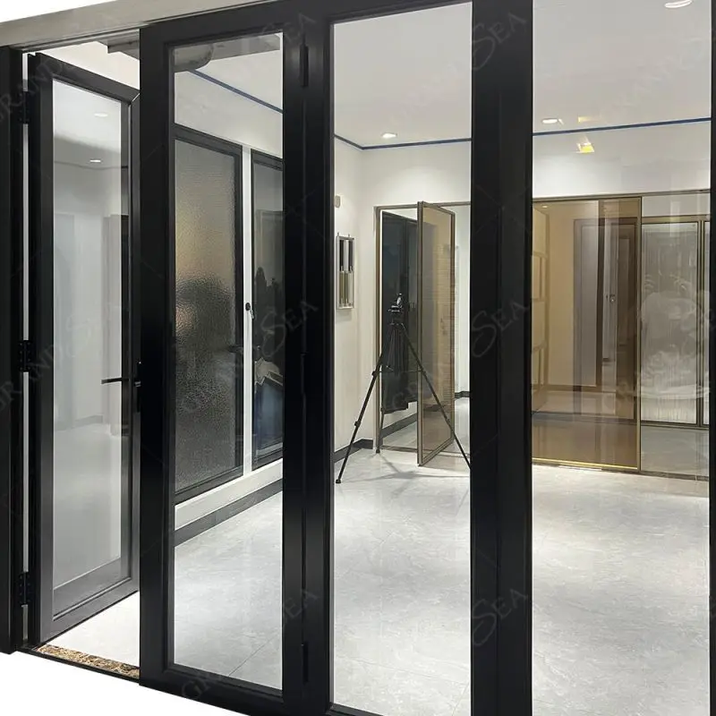 New Style Aluminum Narrow Folding Door Slim Frame Exterior Bi Folding Glass Door Aluminium Folding Doors