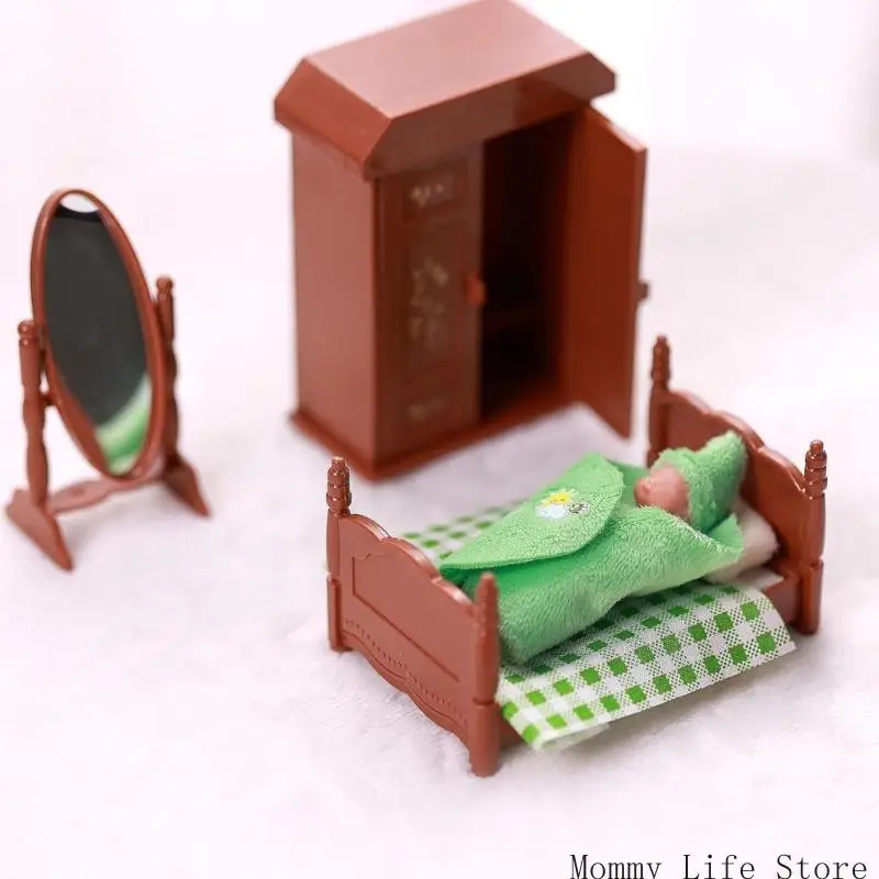 

3 -дюймовая спальная кукла Силиконовая кукла для детской куклы с мебелью для детей веселья