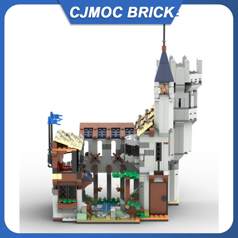 

1027 шт. Moc средневековый замок-рыцарь лошади альтернативный DIY сборка строительный блок день рождения, Рождество, праздничные подарки, игрушки для взрослых