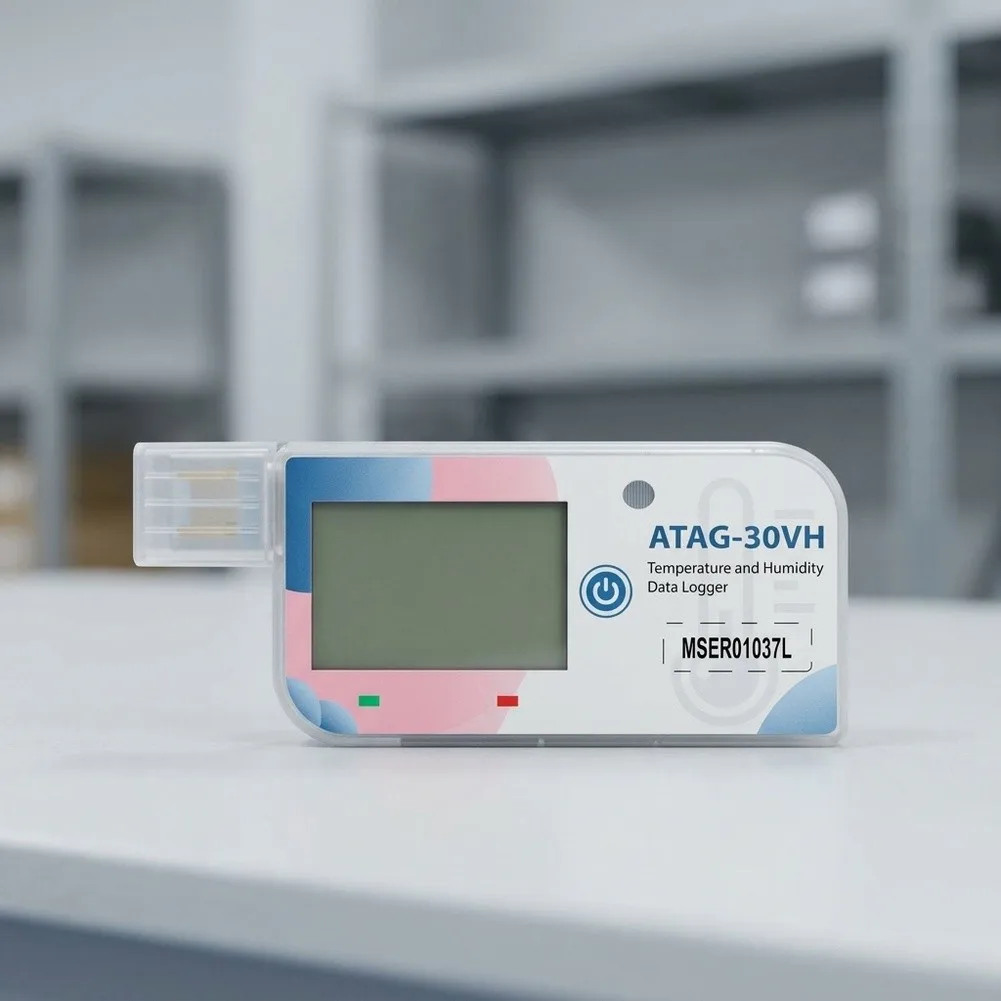 180-Day USB Data Logger for Temperature Humidity Tracking LCD Display PDF Report IP65 for Pharmaceutical Cold Chain