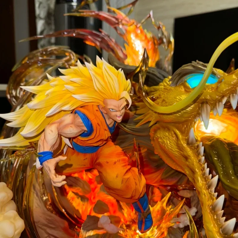 

35cm Super Large Ls Dragon Fist Super Three Enlightenment Empty Hand Anime High Quality Edition Statue Ornament Collection Model
