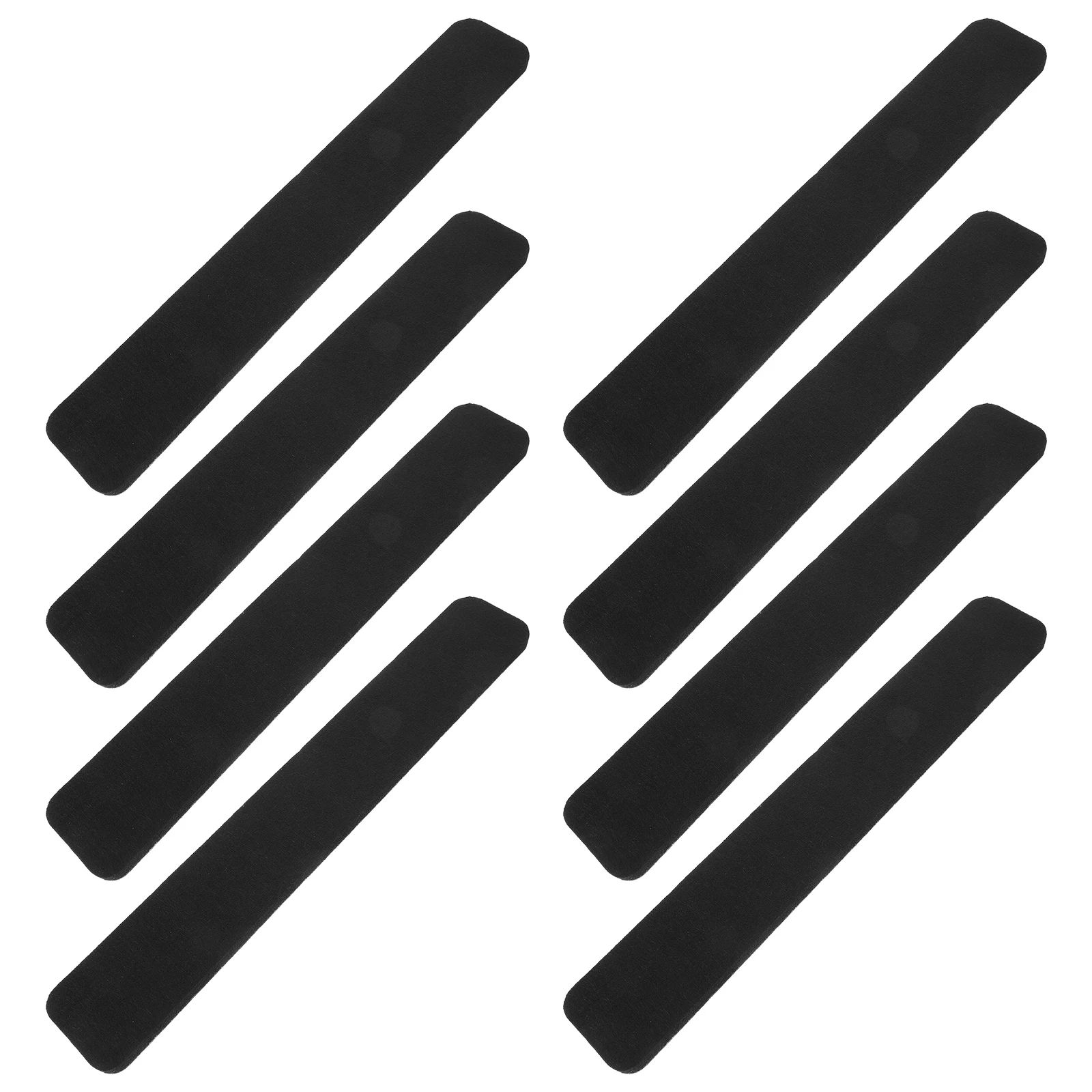 8 Pcs Black Felt Bulletin Board Strips for Office Classroom Decor with Wear Resistant Material Memo Board Tile Wall Bar