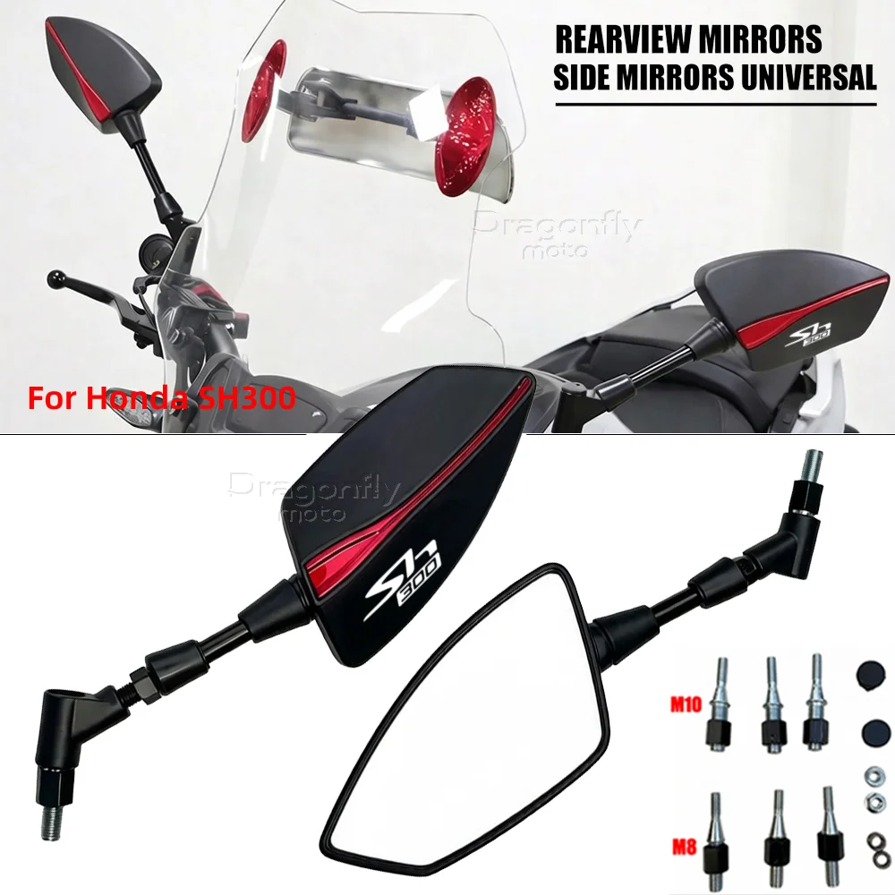 Für Honda SH300 SH300i 300 2006-2023 SH300 Motorräder, verstellbare Seitenspiegel, Rückspiegel, Motorradzubehör