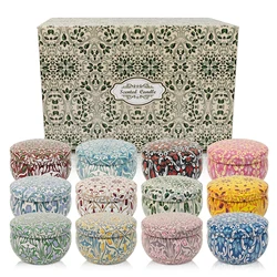 12 scented candles, 2.5 ounces (about 70.9 grams) Christmas, Halloween, beautiful gift, the perfect holiday gift