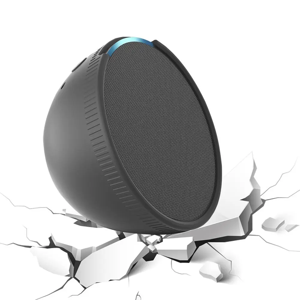 Audio Silicone Sleeve Crash Proof All-inclusive Protective Case Fall Proof Audio Desk Stand For Echo Pop Speaker Accessories