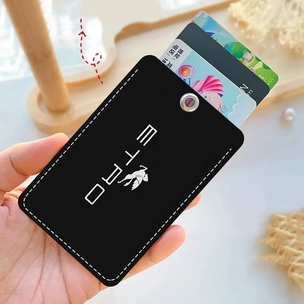 Brand E-Etro Fashion Luxury Rectangle ID Card Case Keychain Access Card Bag Key Tag Ring Leather Card Holder Key Ring Access