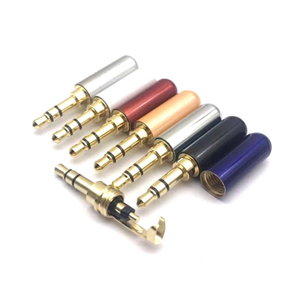 1 قطعة 3.5 مللي متر 3 القطب مقبس استريو 3 دبوس ذكر مطلية بالذهب سماعة إصلاح مهايئ الرافعة سبائك معدنية سلك الصوت لحام موصل #3