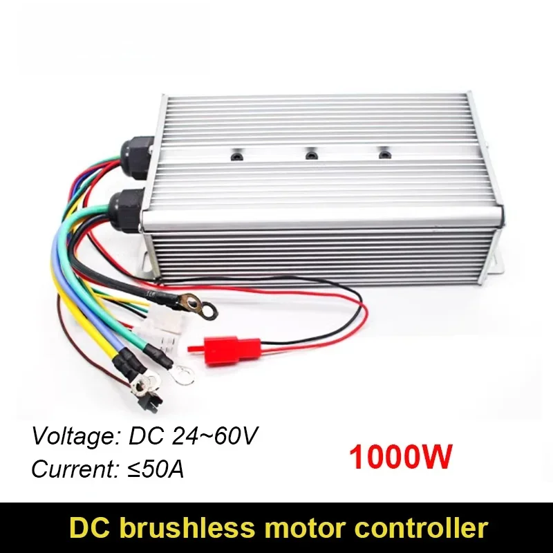 DC 24V High Power Brushless Motor Controller BLDC Driver For -60V 50A 1000W 3-phase Speed Regulator With Hall Senser