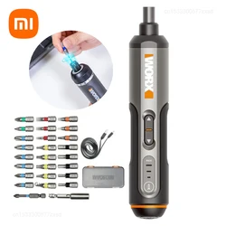 Xaiomi Worx 4V Electrical Screwdriver Set WX242 Smart Cordless Electric Screwdrivers USB Rechargeable Handle 30 Bits Drill Kit