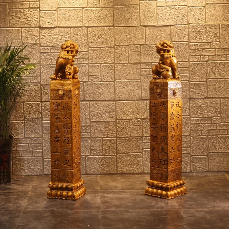 Hitching Post Pillar Antique Stone Carving Bolt Horse Pillar Stone Lion Courtyard Guesthouse Decoration Floor Ornaments