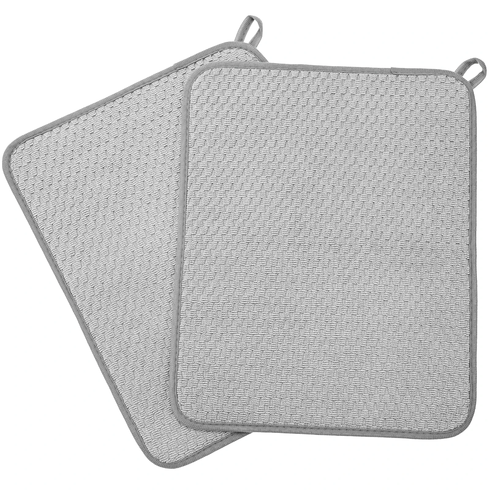 

2pcs Absorbent Quick Drying Dish Drainer Pad Draining For Sink Hot Pad Countertop Mat Kitchen Drainer Mat Dish Drying Tray