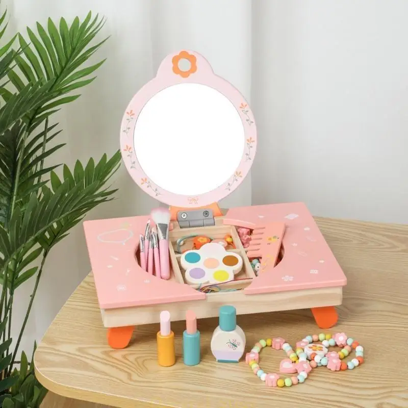 e7ce girl pretend makeup play comb encut simulation ความงามของขวัญวันเกิดเจ้าหญิง-ทำสำหรับเด็กอายุ 2-6 ปี
