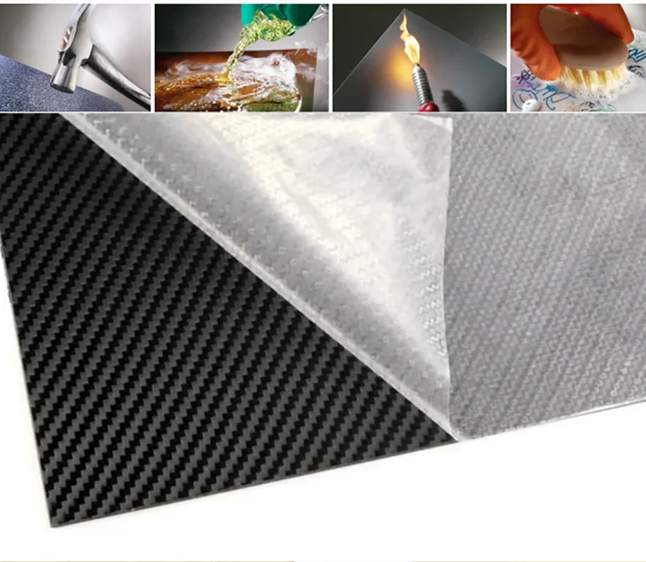 1PC 1.5mm Thick Kydex Sheet Thermoplastic Forming Carbon Fiber Matt Twill for Tactical Scabbard Tool DIY