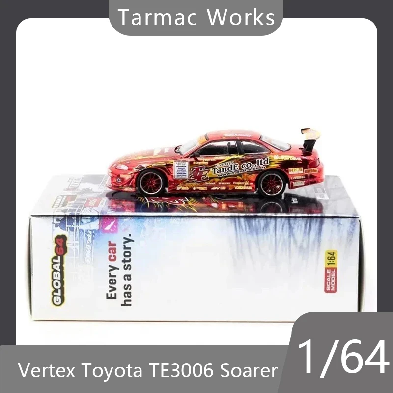 

Tarmac Works 1/64 Vertex Toyota TE3006 Soarer Tokyo Motor Show Special Edition Car Model Desktop Decoration Collectible Toy
