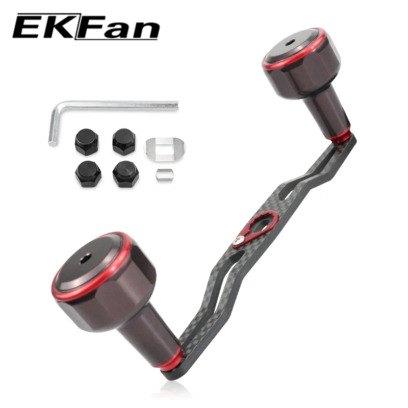 ekfan-140mm-カーボンファイバー製ベイトキャスティングリールハンドル-a-d-s-7-4-8-5mm穴対応-ユニバーサル-ルアーリールハンドル-diyパーツ