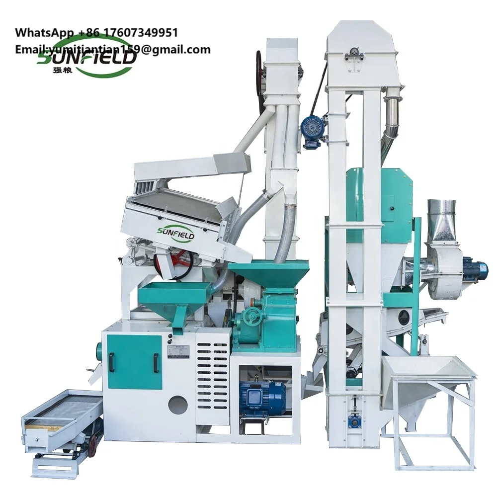 Manufacturer Selling 20 Ton/day Automatic Grain Cleaning Processing Polishing Sorting Rice Mill Combined Rice Milling Machine