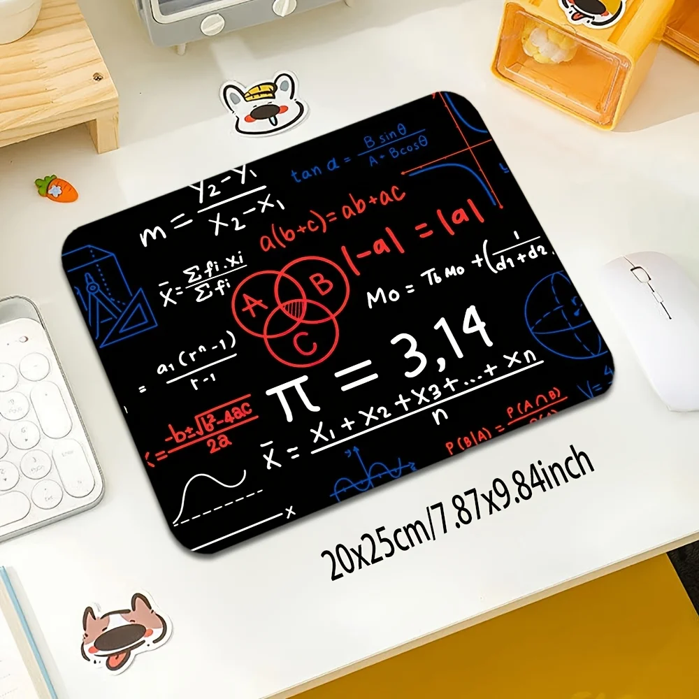 Brand Math Formula Mouse Pad Rubber Non Slip Gaming Desk Mat HD Print Small Mousepad Aesthetic Desktop Decor Computer Accessory