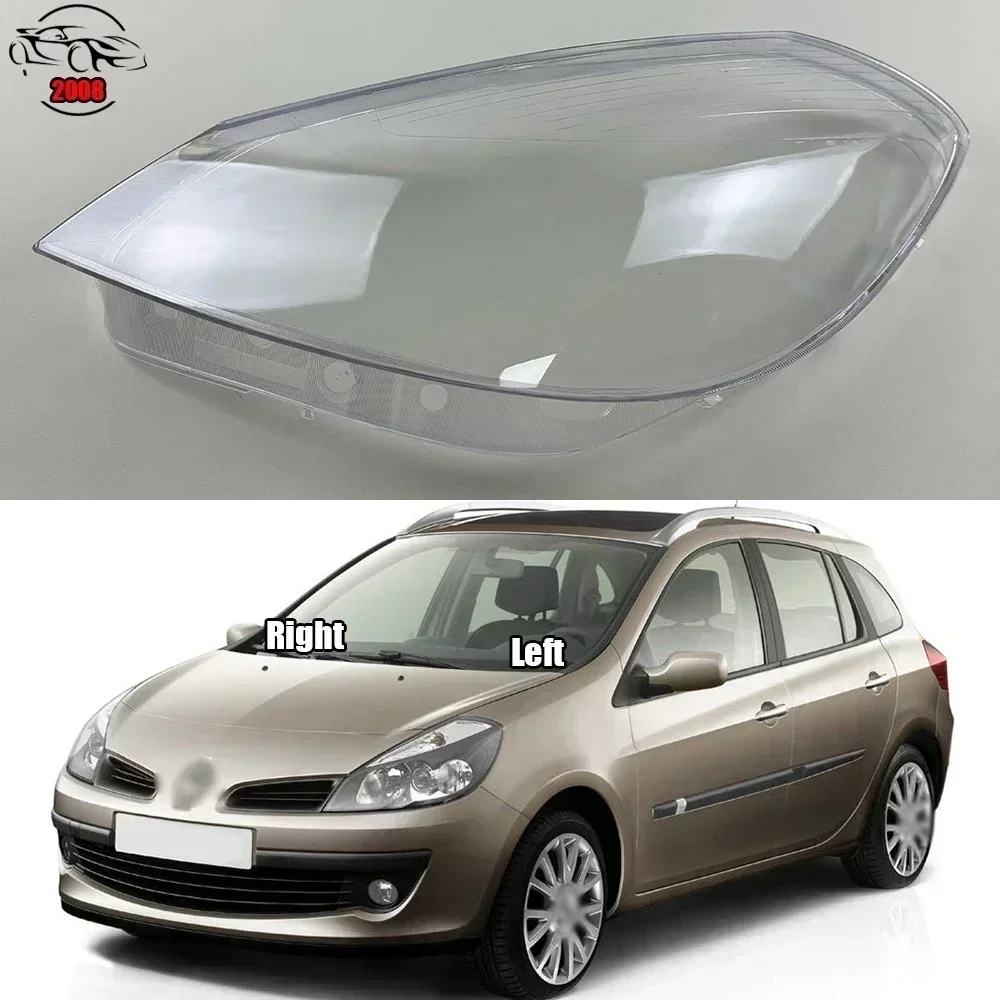 

For Renault Clio 2008 Front Headlamp Lamp Cover Headlight Shell Transparent Lens Replace The Original Lampshade Plexiglass