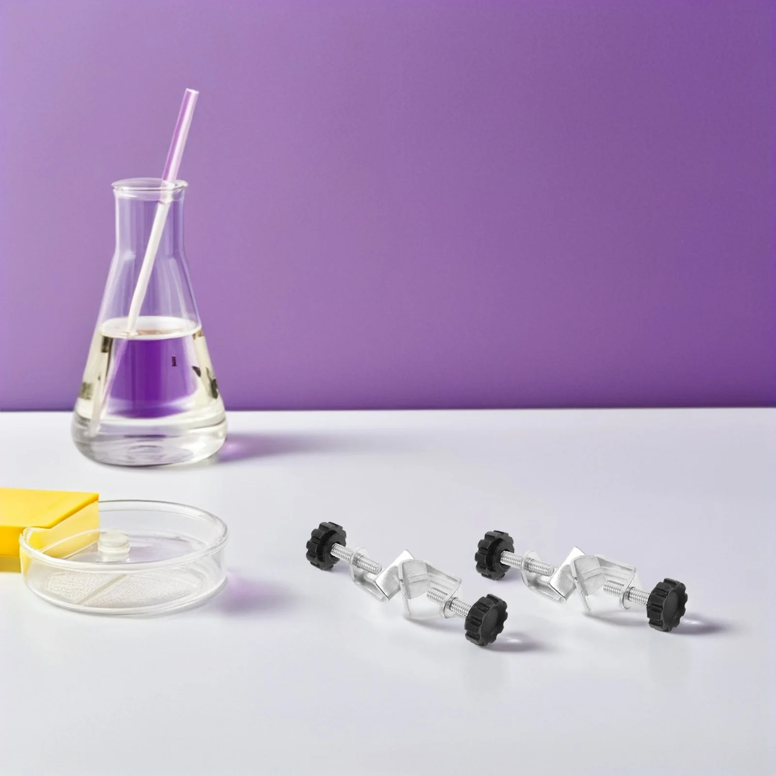 3Pcs Adjustable Rod Clamp Holder Heavy Duty Bosshead Clamp Set Ideal for Chemistry Labs and Scientific Research