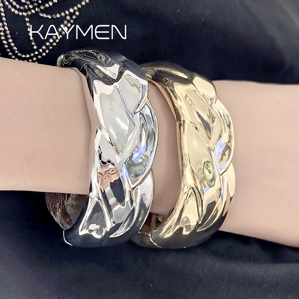 

Simple Twisted Spiral Bangle For Women Fashion Stylish Design Bracelet Elegant Modern Gift Fine Jewelry Metal Chic Accessory