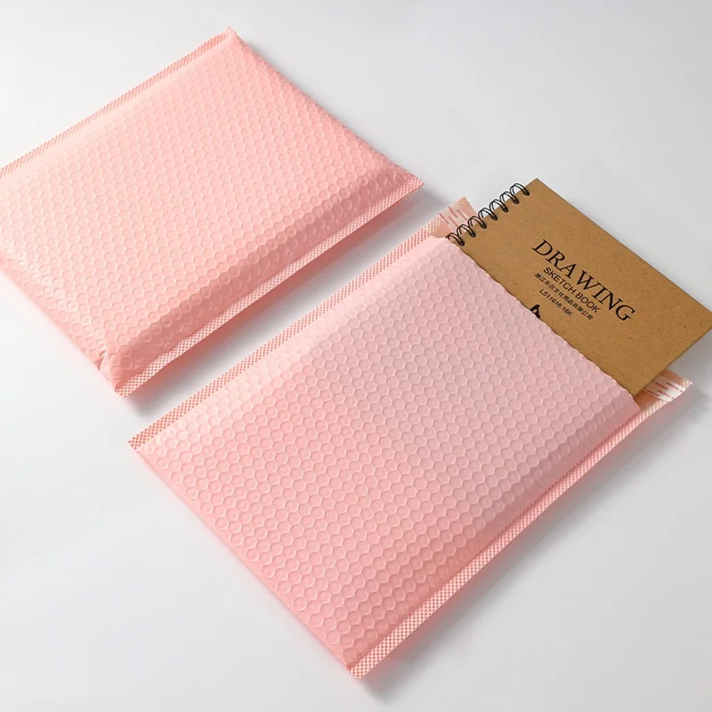 10/50/100Pcs Naked Pink Bubble Bag Envelopes With Bubble Lining Wrapped In Polyethylene Mail Bags Transportation Packaging