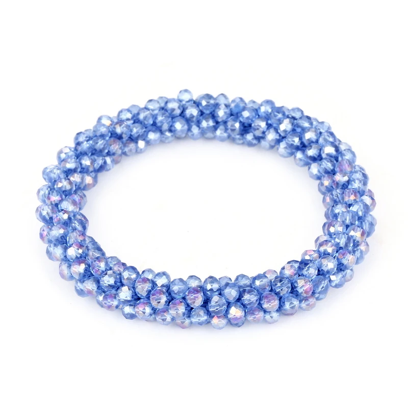 Boho Elastische Armbänder für Frauen, Vintage Stretch Bohemian Femme Haar-Accessoire, Kristallglasperlen-Armbänder, Party-Schmuck, Geschenk – Detail 8