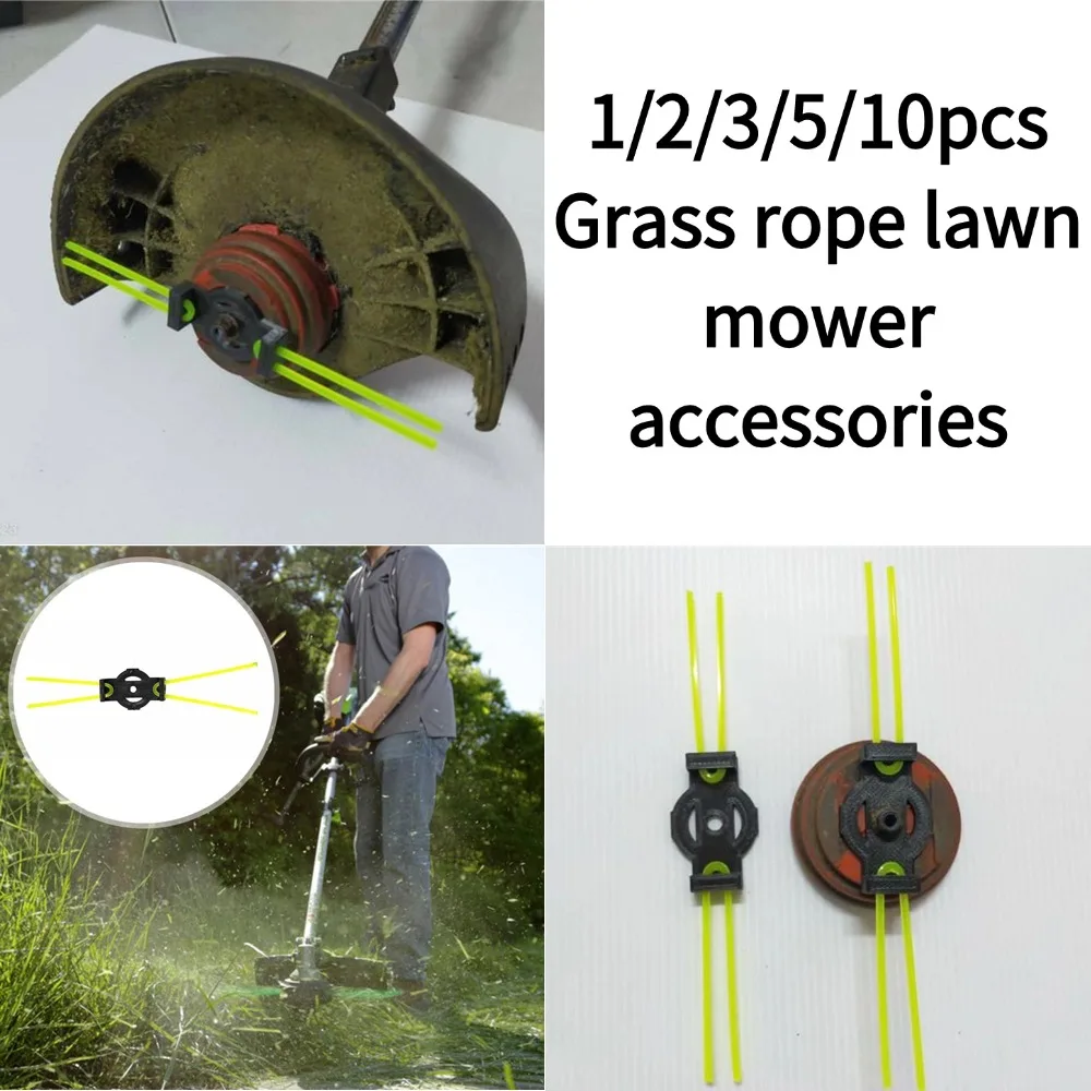 

1/2/3/5/10 шт. Простые аксессуары для газонокосилок: износостойкая режущая леска, насадка для прополки, щетка для удаления мха и ржавчины