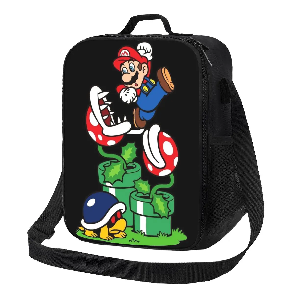 

Custom M-Marioed Game Resuable Lunch Box Women Waterproof Thermal Cooler Food Insulated Lunch Bag Office Work