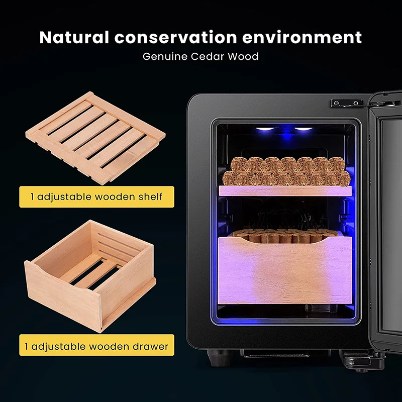 8L/100 cigar cabinet Small Mini table electronic constant temperature heating cigar moisturizing box