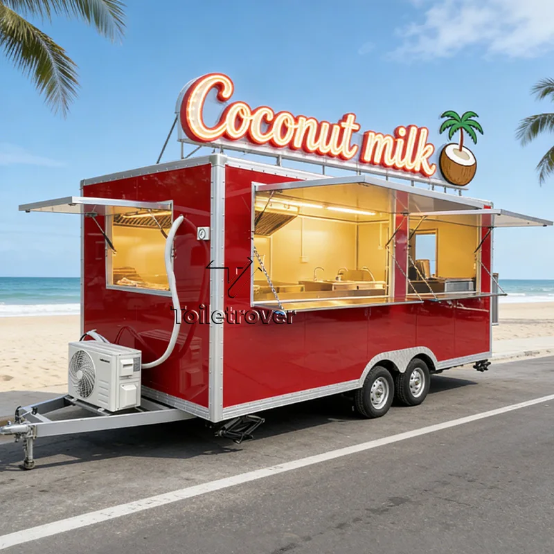 

Многофункциональный полностью оборудованный передвижной фудтрак-прицеп для продажи крепов, мобильный фудтрак для бизнеса