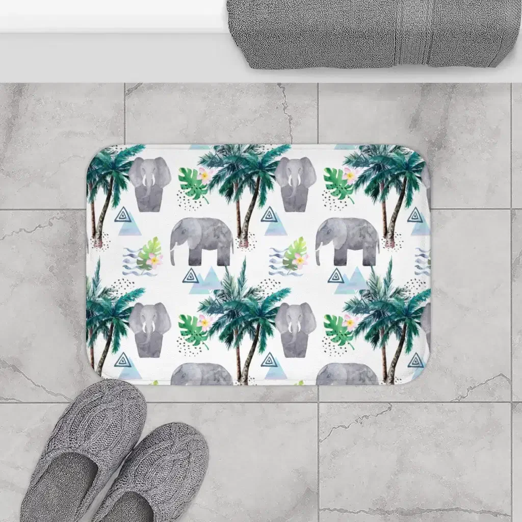 Lucky Elephant Bath Mat Home Accents