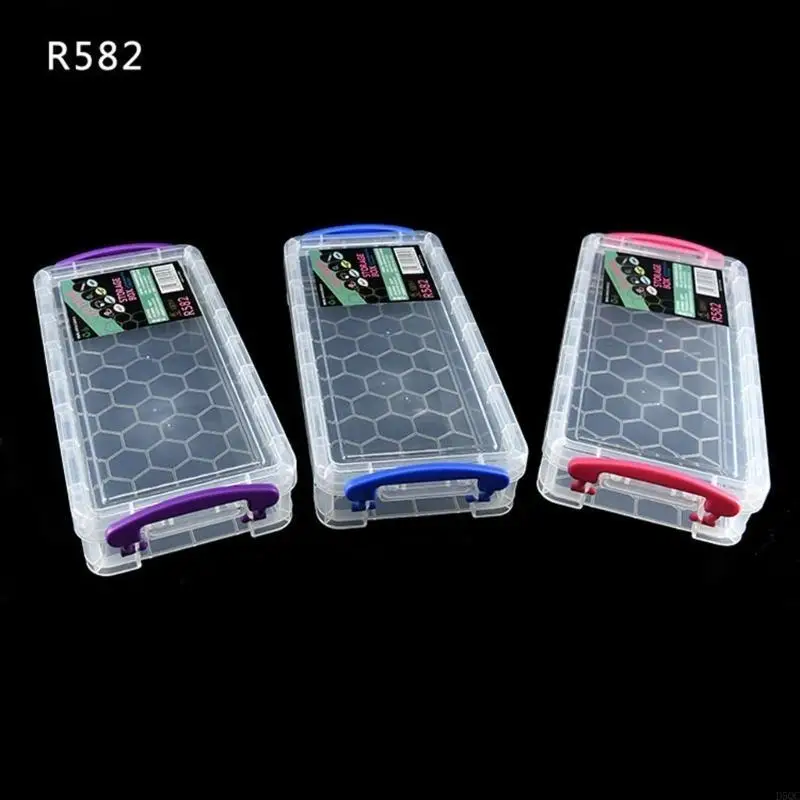 حاوية قلم رصاص صافية قلم قلم القلم القلم مربع تخزين قلم رصاص للأجزاء الصغيرة D5QC #5