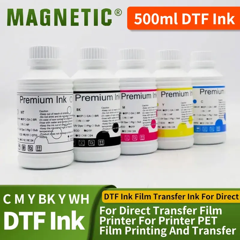 500ml DTF ink For Epson large format DTF printer availble & for direct transfer film for PET film all desktop Film Transfer Ink