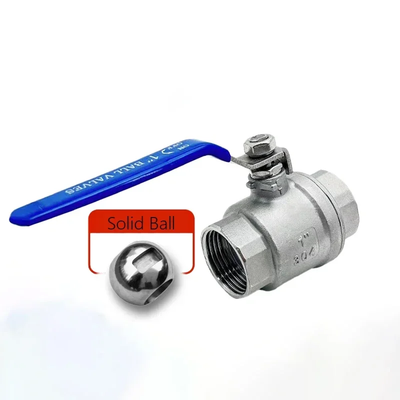 304 Stainless Steel Ball Valve DN8 10 DN15 DN20 DN25  BSPT Female x Female Full bore Ball Valve For Water Gas Oil Switch Adapter