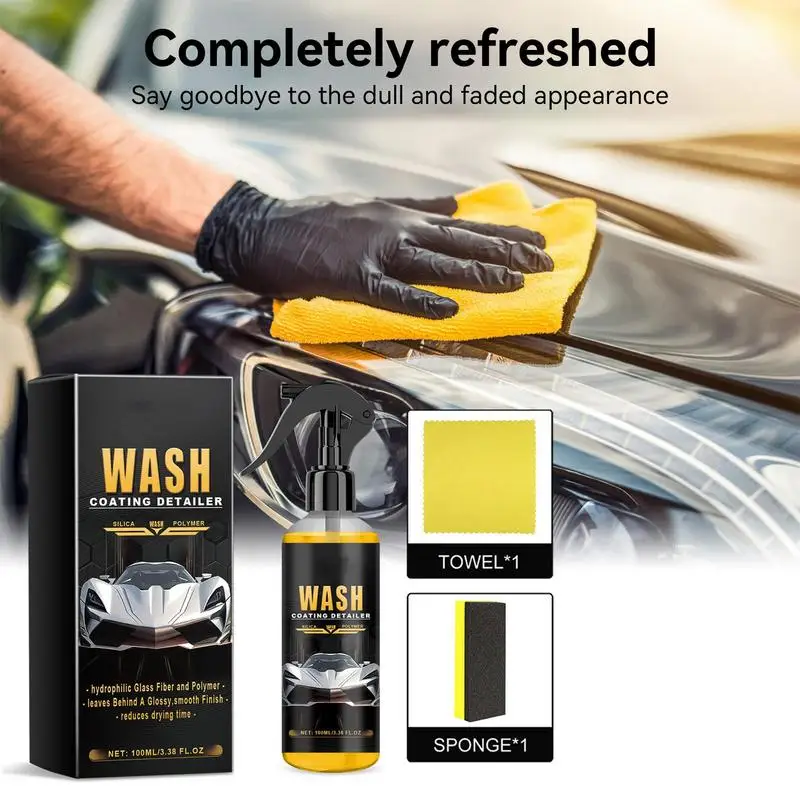 Oil Film Remover For Car 100ml Powerful Oil Film Cleaner And Remover Car Cleaner Solution Car Wash Blocks UV Rays For Enhanced