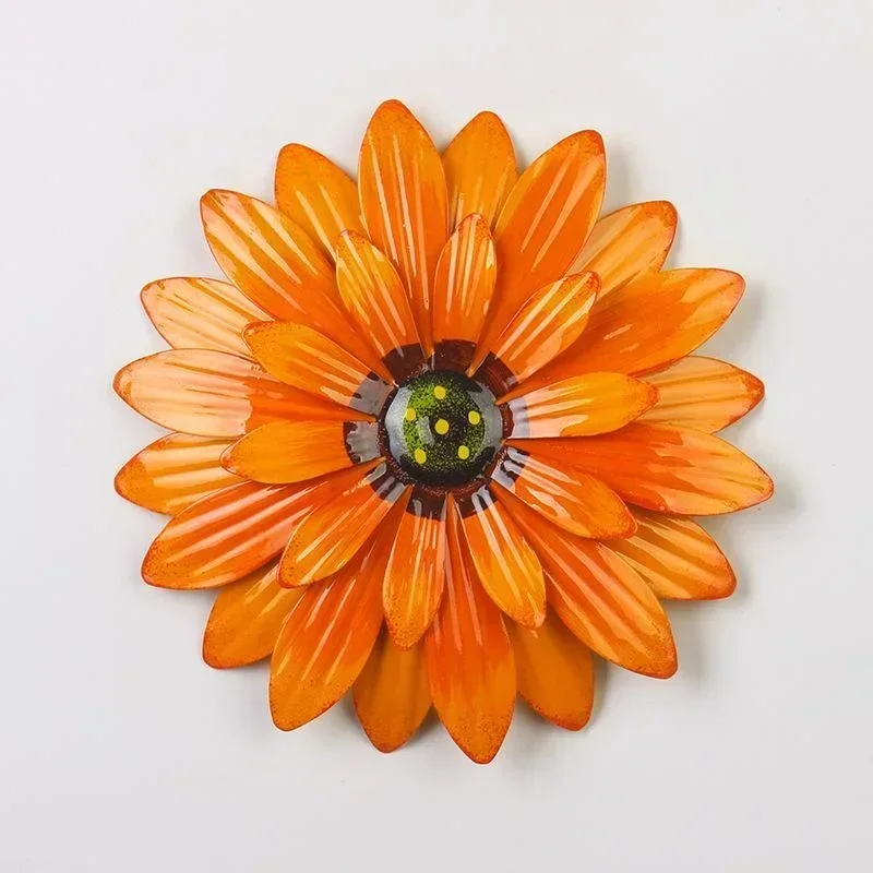 New Metal Flower Wall Decoration Wall Art Hanging Decoration Home Garden Garden Outdoor Decoration (6 Colors Optional)