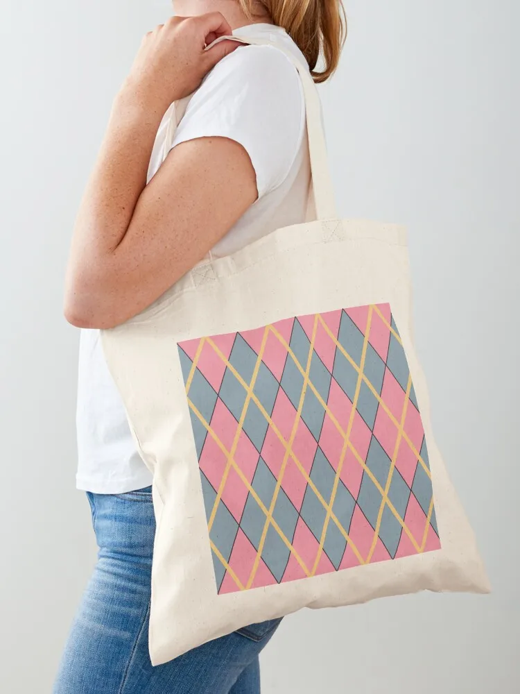 

Howl_s Argyle- Large Print Tote Bag bag for beach canvas tote bags Eco bag custom tote