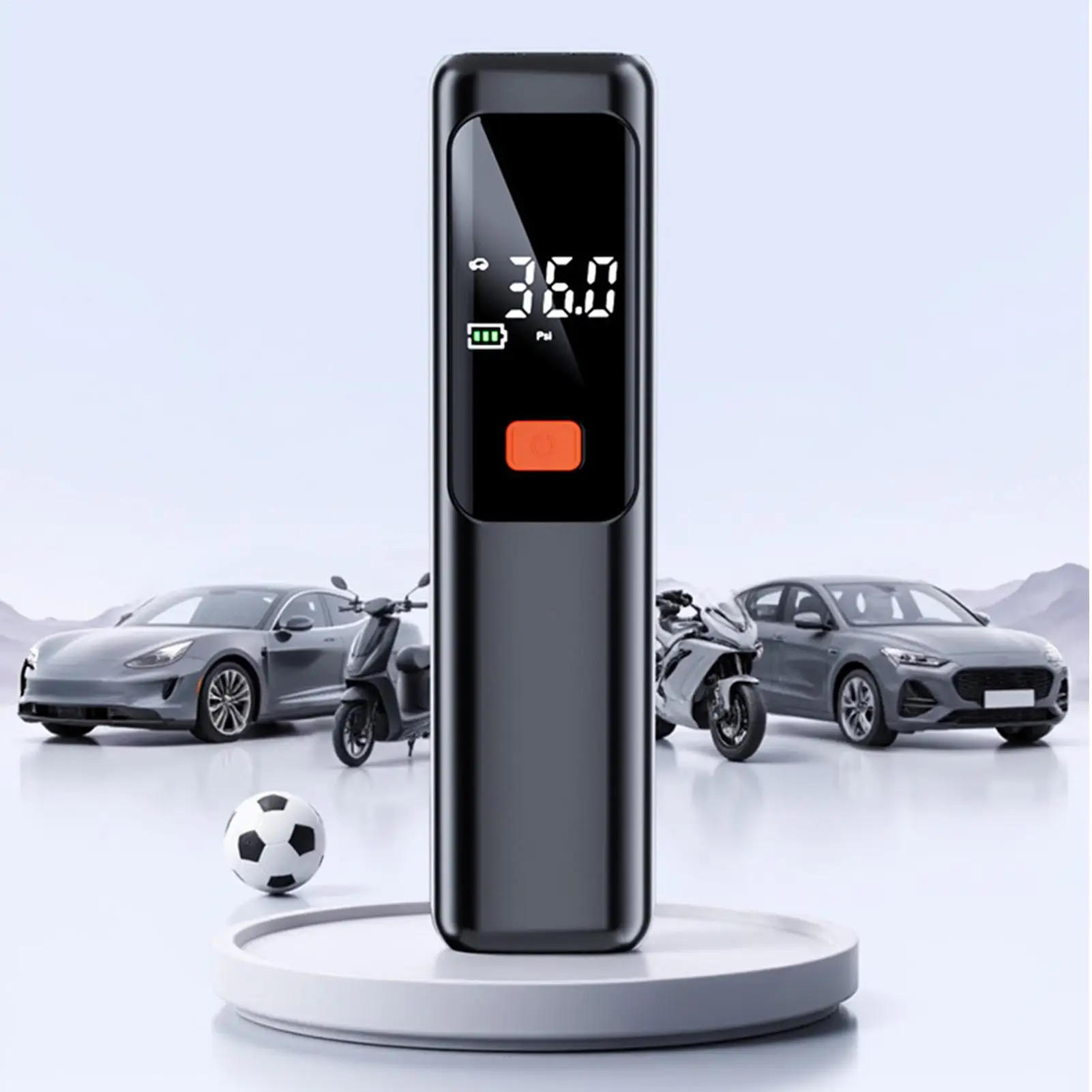 Tire Inflator Auto Shutoff Car Air Compressor Pump Inflator Rechargeable Electric Adapter Tool For Vehicle Home Motorcycle
