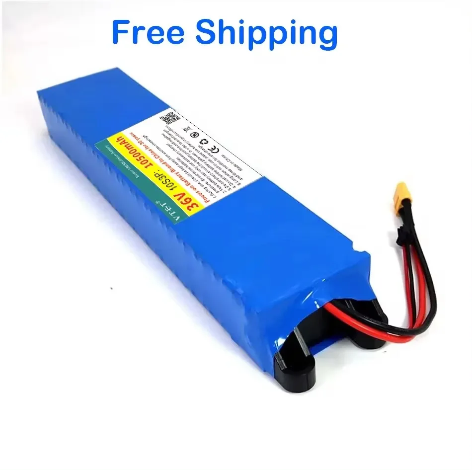 2024 NEW 36V 10.5Ah 18650 Lithium Battery Pack 10S3P 10500mAh 500W M365 Scooter Ebike Power Battery with BMS 42V Fast Charging