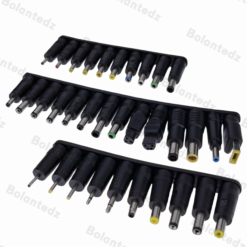 34PCS Universal 5.5mmx2.1mm DC AC Power Adapter Tips Connector Kits for Thinkpad Lenovo Laptop Power Supply Plug Jack Sets