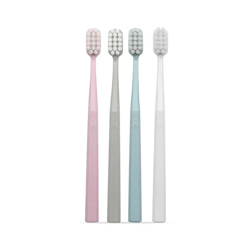 4Pcs Soft Bristle Toothbrush Oral Dental Care Nano Brush Black Head Eco NylonBrush Oral Care Teeth Cleaning Drop Shipping New