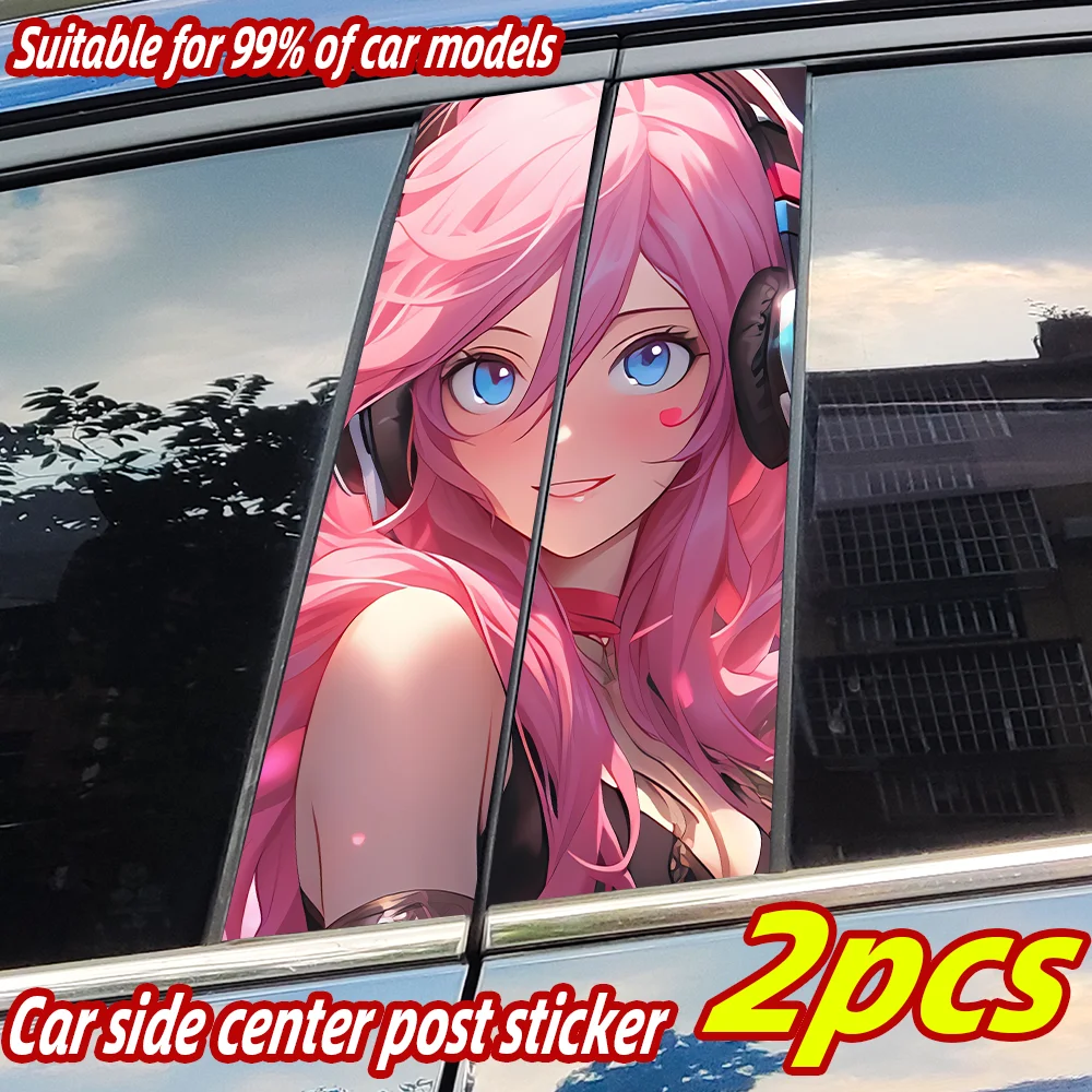 

Starlight Songstress Car Anime Stickers Auto B Pillar Waterproof Decor Cover Scratches Sunscreen Car Doors Pillar Vinyl Decals