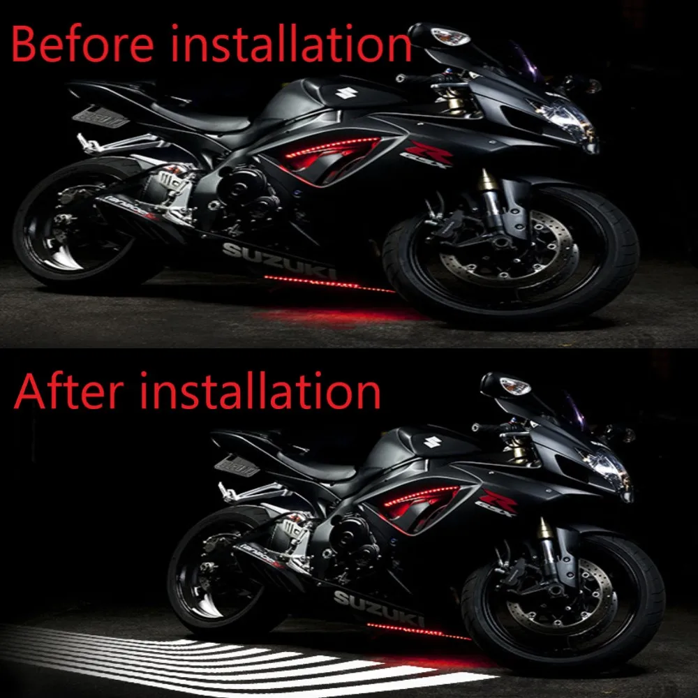 2PCS Motorcycle Welcome Light Door Courtesy Lights With Projector Angels Wing Led Carpet Underglow For Car Motorcycle Light